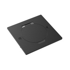 Лючок Surface 2 мод. (1 мод. 45х45 мм.),  круглая крышка,  антрацит,  IP44
