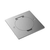 Лючок Surface 2 мод. (1 мод. 45х45 мм.),  круглая крышка,  полированное серебро,  IP44