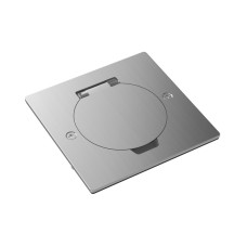 Лючок Surface 2 мод. (1 мод. 45х45 мм.),  круглая крышка,  полированное серебро,  IP44