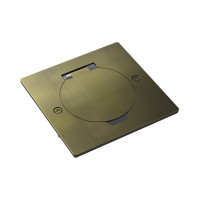 Лючок Surface 2 мод. (1 мод. 45х45 мм.),  круглая крышка,  античная латунь,  IP44