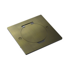Лючок Surface 2 мод. (1 мод. 45х45 мм.),  круглая крышка,  античная латунь,  IP44