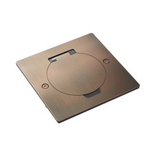 Лючок Surface 2 мод. (1 мод. 45х45 мм.),  круглая крышка,  красная медь,  IP44