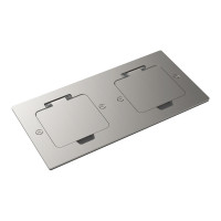 Лючок Surface 4 мод. (2 мод. 45х45 мм.),  никель,  IP44