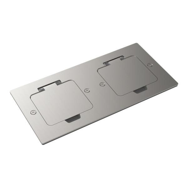 Лючок Surface 4 мод. (2 мод. 45х45 мм.),  никель,  IP44