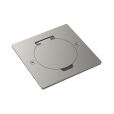 Лючок Surface 2 мод. (1 мод. 45х45 мм.),  круглая крышка,  никель,  IP44