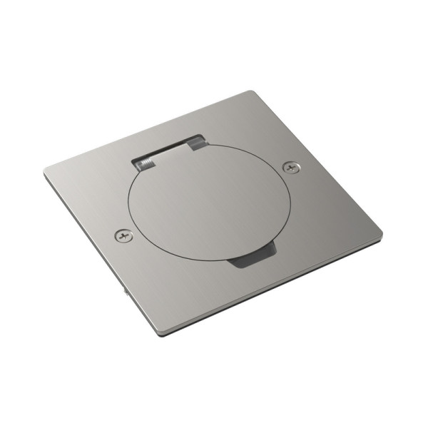 Лючок Surface 2 мод. (1 мод. 45х45 мм.),  круглая крышка,  никель,  IP44