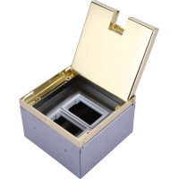 Лючок в пол 6 мод. (2 мод. 45х45 мм. + 2 мод. 22.5х45 мм.),  латунь