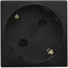 Розетка 2К+З нем.ст.,  45 гр.,  с з/ш,  черн. матовая (45х45мм),  серия (тип) DF6