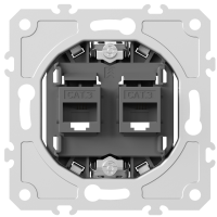 Механизм розетки RJ11 + RJ11 (двойная) cat.3/ClassE-4/4,  серия DB
