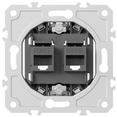 Механизм розетки RJ11 + RJ45 (двойная) cat.3/5e/ClassE-4/8,  серия DB
