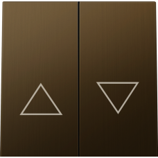 Клавиша 2-я со стрелками для жалюзи,  латунь,  серия R98 METAL