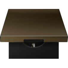 Накладка для розетки Schuko с заземлением,  с крышкой,  16A 250 В~,  латунь,  серия R98 METAL