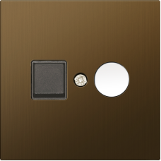 Накладка TV/SAT розетки,  латунь,  серия R98 METAL
