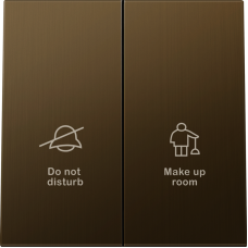 Клавиша 2-я с символами DND/MUR,  латунь,  серия R98 METAL