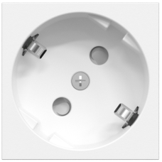 Розетка 2К+З нем.ст.,  45 гр.,  с з/ш,  пл.,  бел. матовая (45х45мм),  соединительный адаптер,  серия (тип) DF6