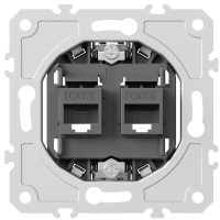 Механизм розетки RJ11 + RJ45 (двойная) cat.3/6/ClassE-4/8,  серия DB