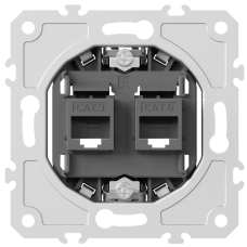 Механизм розетки RJ11 + RJ45 (двойная) cat.3/6/ClassE-4/8,  серия DB