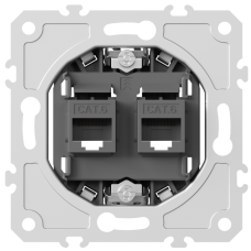 Механизм розетки RJ45 + RJ45 (двойная) cat.6/ClassE-8/8,  серия DB