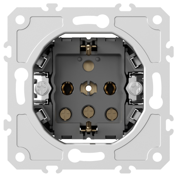 Механизм розетки Schuko с заземлением 16А 250В~ на винтах,  серия DB