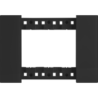 Декоративная рамка 3 модуля итал.стандарт,  черное глянцевое стекло