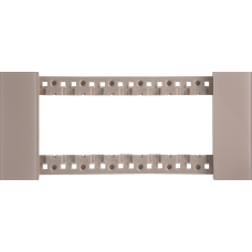 Декоративная рамка 6 модулей итал.стандарт,  стекло глянцевое кашемир