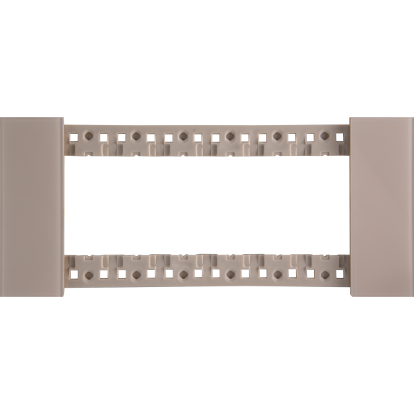 Декоративная рамка 6 модулей итал.стандарт,  стекло глянцевое кашемир