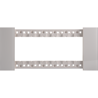 Декоративная рамка 6 модулей итал.стандарт,  белое глянцевое стекло