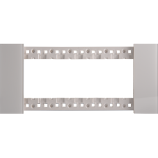 Декоративная рамка 6 модулей итал.стандарт,  белое глянцевое стекло