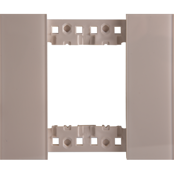 Декоративная рамка 2 модуля,  стекло глянцевое кашемир