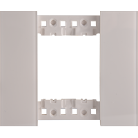 Декоративная рамка 2 модуля,  белое глянцевое стекло