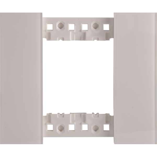 Декоративная рамка 2 модуля,  белое глянцевое стекло