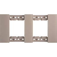 Декоративная рамка 2+2 модуля,  стекло глянцевое кашемир