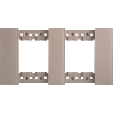 Декоративная рамка 2+2 модуля,  стекло глянцевое кашемир