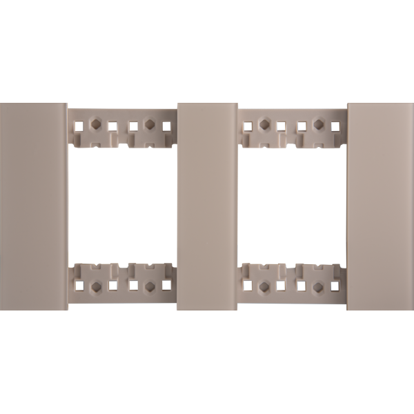 Декоративная рамка 2+2 модуля,  стекло глянцевое кашемир