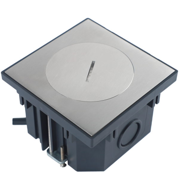 Лючок в пол 2 мод. (1 мод. 45х45 мм),  нержавеющая сталь,  IP65