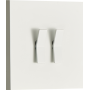 Переключатель на 2 тумблера,  клавиша Angle,  10AX 250V,  белый,  серия N96
