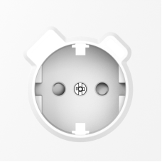 Накладка для розетки Schuko с зарядным устройством USB A+C,  со шторками 16A 250В,  глянцевый белый,  серия S08