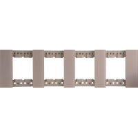 Декоративная рамка 2+2+2+2 модуля,  стекло глянцевое кашемир