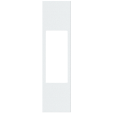 Лицевая панель для  розеток итал. стандарта 2К,  1 модуль,  белый