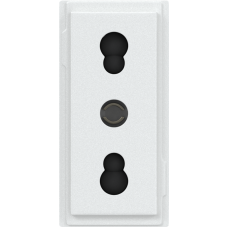 Розетка итальянского стандарта для вилок 2К 16А 1 модуль,  белый
