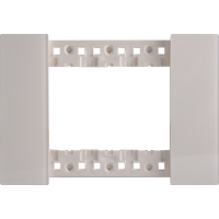 Декоративная рамка 3 модуля итал.стандарт,  белое матовое стекло