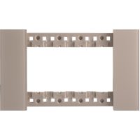 Декоративная рамка 4 модуля итал.стандарт,  стекло матовое кашемир