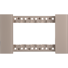 Декоративная рамка 4 модуля итал.стандарт,  стекло матовое кашемир