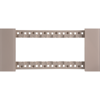 Декоративная рамка 6 модулей итал.стандарт,  стекло матовое кашемир