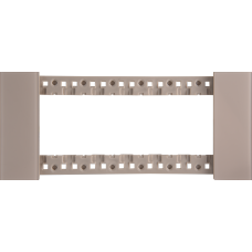 Декоративная рамка 6 модулей итал.стандарт,  стекло матовое кашемир