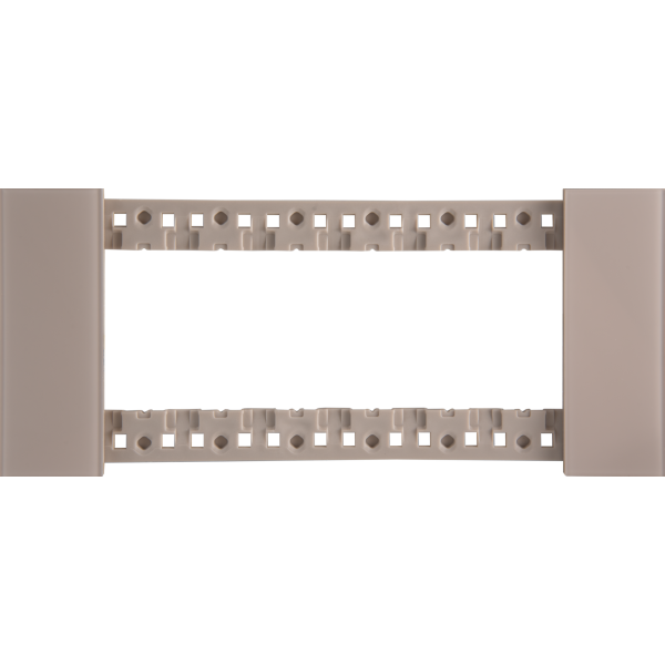 Декоративная рамка 6 модулей итал.стандарт,  стекло матовое кашемир