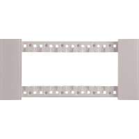Декоративная рамка 6 модулей итал.стандарт,  белое матовое стекло