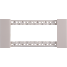 Декоративная рамка 6 модулей итал.стандарт,  белое матовое стекло