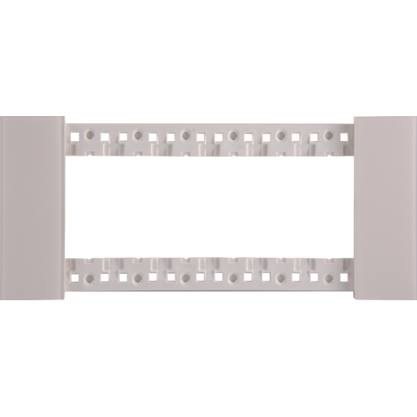 Декоративная рамка 6 модулей итал.стандарт,  белое матовое стекло