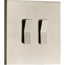 Переключатель на 2 тумблера,  клавиша Angle,  10AX 250V,  никель,  серия N96